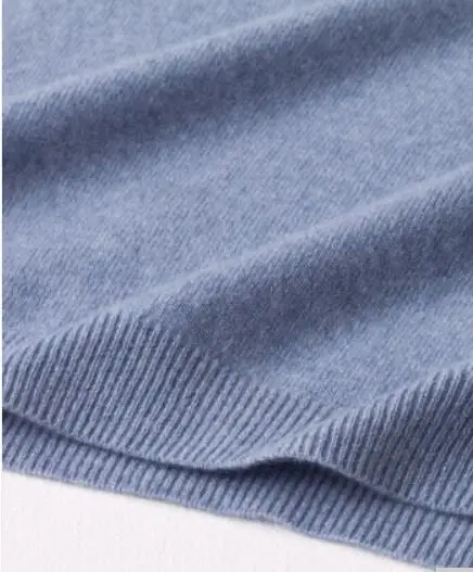  100%Cashmere Blue Vest Sweater Men's Pullover V-Neck Warm Winter Spring Natural Fabric Extra Soft H - 32792757043