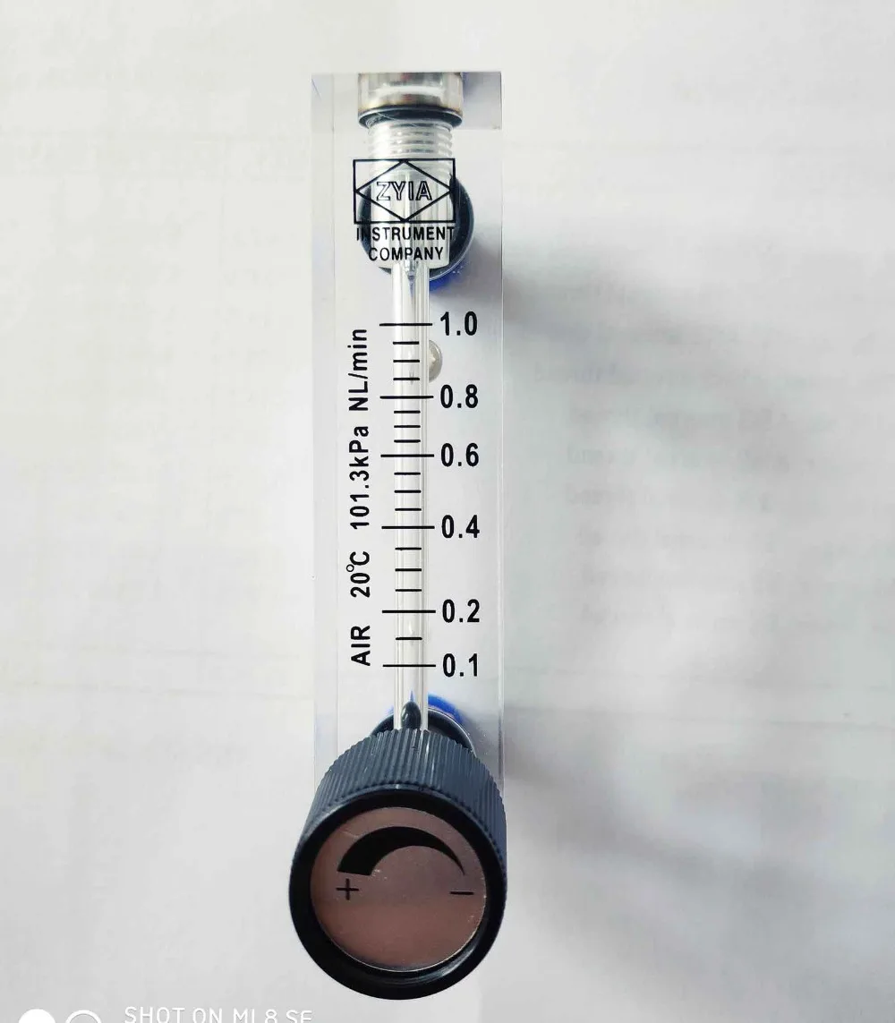 Medidor de vazão acrílico tipo painel embutido