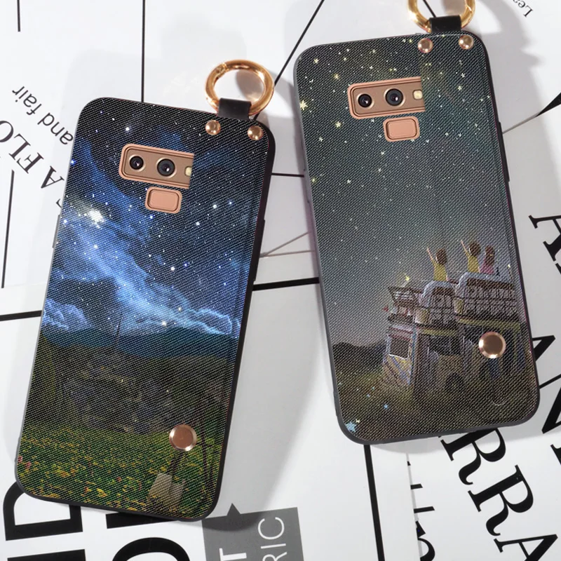 

Soft Silicone Case For Samsung Galaxy S6 S7 Edge Plus Space Sky Strap Cover For Samsung Note 3 Neo 4 5 8 9 Holder Cover