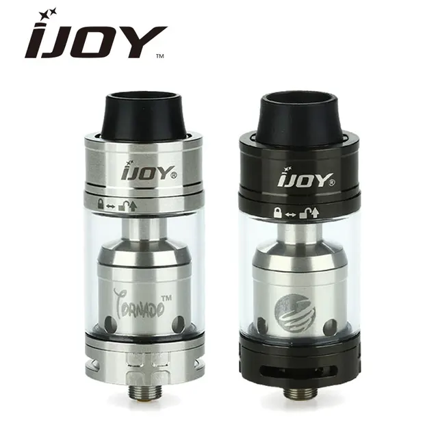 Аутентичные ijoy tornado rdta бак с т4 палубе 5 мл емкость 2-сообщение скорость стиль палубе rdta распылитель черный/серебристый