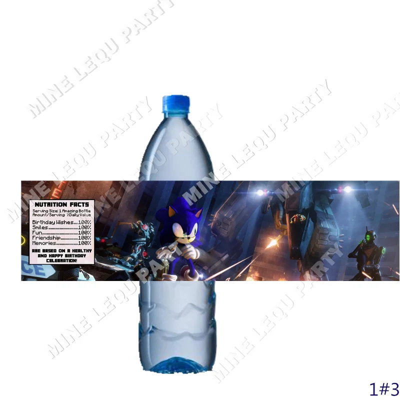 

6Pcs/Set So theme Figures Water bottle label stickers Children birthday party decorations christmas