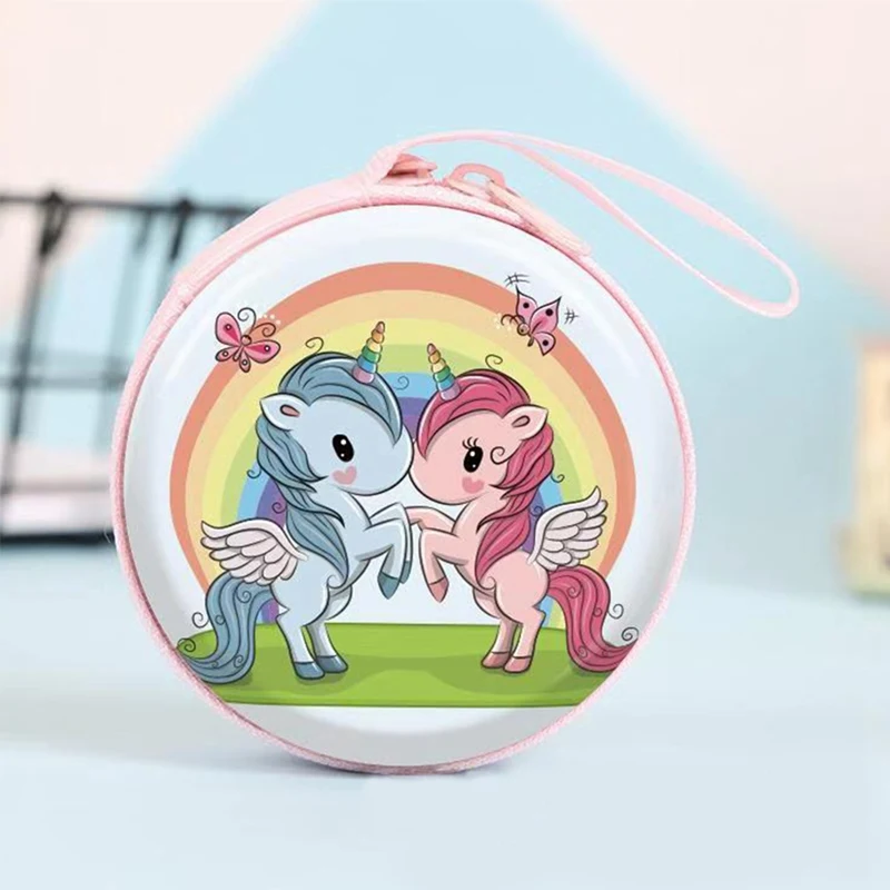 Новинка Женская мини сумка Kawaii мультяшный единорог кошелек для монет милый