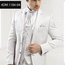 Индивидуальный заказ хороший дизайн жениха смокинг белый свадебный для шафера костюм костюмы для жениха и друга жениха(куртка+ брюки+ галстук+ жилет) weddin
