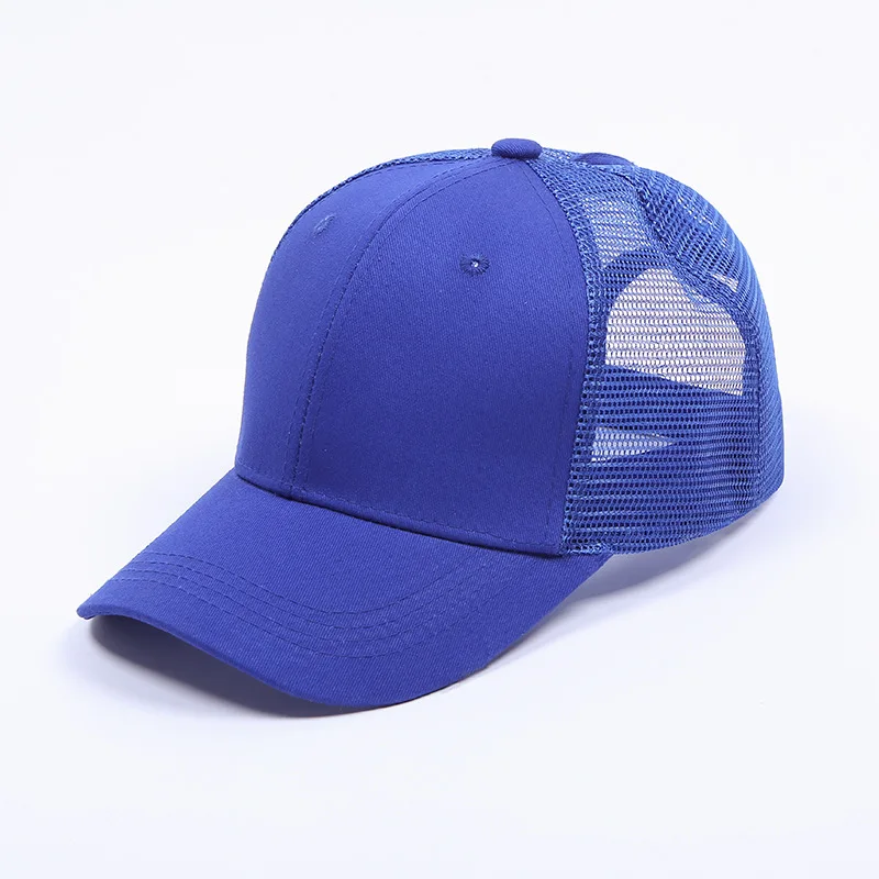 Новая теннисная Кепка, женская кепка для бега, велосипедная Кепка s для дропшоппинга, Спортивная Кепка, летняя, грязная, булочка, сетчатые шапки, регулируемые спортивные шапки - Цвет: Dark Blue