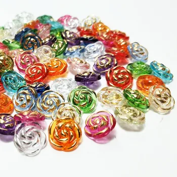 

HL 30/50/200PCS 12MM Mix Colors Rose Acrylic Shirt Buttons Apparel Sewing Accessories DIY Crafts
