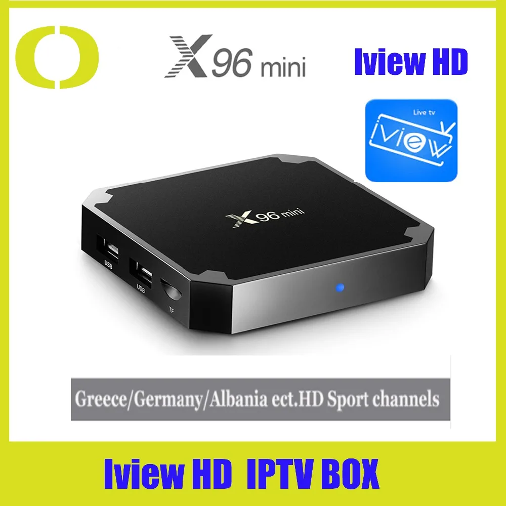 

Iview HD X96 mini Greece Streaming Media Player for Amlogic S905W Europe IPTV Box Suppor HEVC 4K WiFi Sport Movie Music Service