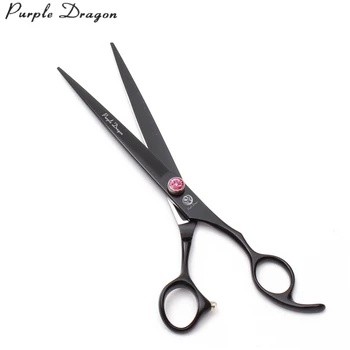 

8" 22.5cm JP 440C Purple Dragon Black Cutting Shears Regular Scissors Pets Scissors Grooming-for-dog Animal Shears Add Bag Z9102