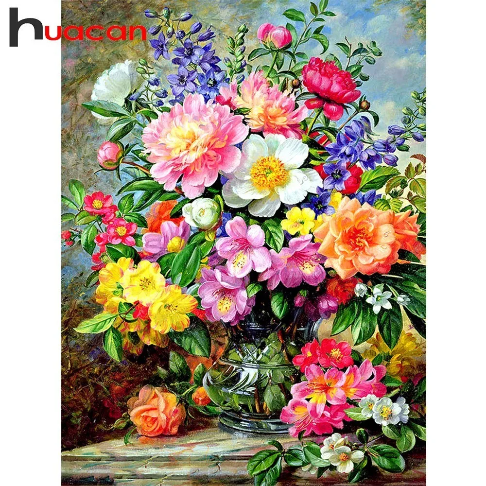 

Diamond Painting DIY Flowers Picture Of Rhinestones Handicraft Diamond Embroidery Resin Home Decoration Wall Art Handmade Gift