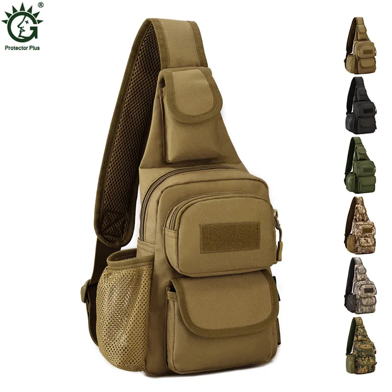 

Military Waterproof Shoulder Messenger Bag Man Travel Riding Water Bottle Day Sling Chest Back Pack Male Assault Crossbody Bags