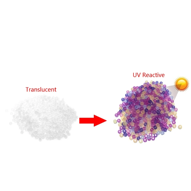 Уф прозрачные цветные бусины, меняющие цвет жемчужины на солнце для изготовления ювелирных изделий/рукоделия