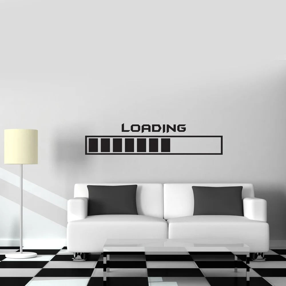 Gamer Vinyl Wall Decal Gaming Loading Joystick Room Decor Wall Stickers Home Design Wall Tattoo Creative Removable Mural G18