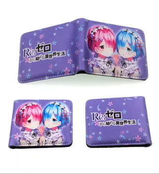 

Re:Life in a different world from Zero Rem Ram Hatsune Miku Women Short Wallet Pu Leather Card Holder Unisex Anime Purse Gift