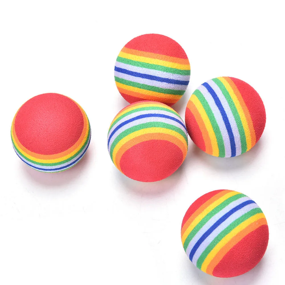 10 шт./лот, 35 мм/42 мм, EVA, Радужный шар, веселые детские губчатые шарики, детские игрушки для игр на открытом воздухе