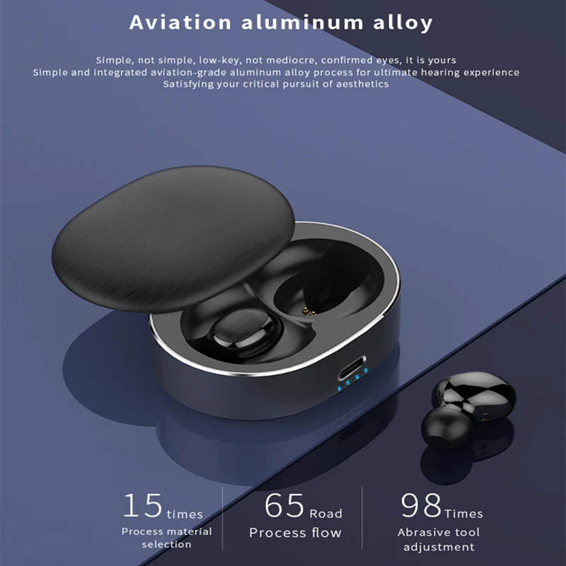 HAAYOT Bluetooth 5,0 наушники с сенсорным управлением Hifi мини наушники с микрофоном TWS беспроводной стерео микрофон для телефона с зарядным устройством