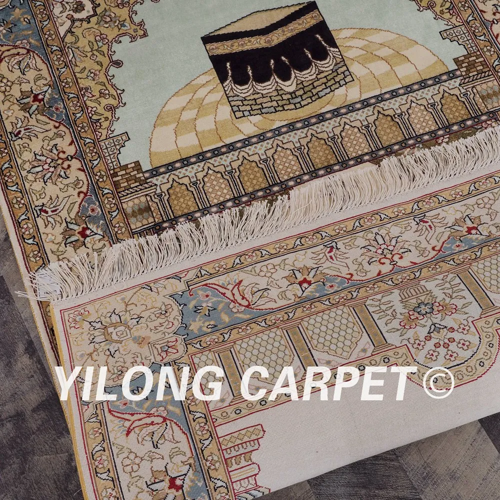 Yilong 2 5 'x4' Восточный Шелковый молитвенный коврик ручной работы персидский