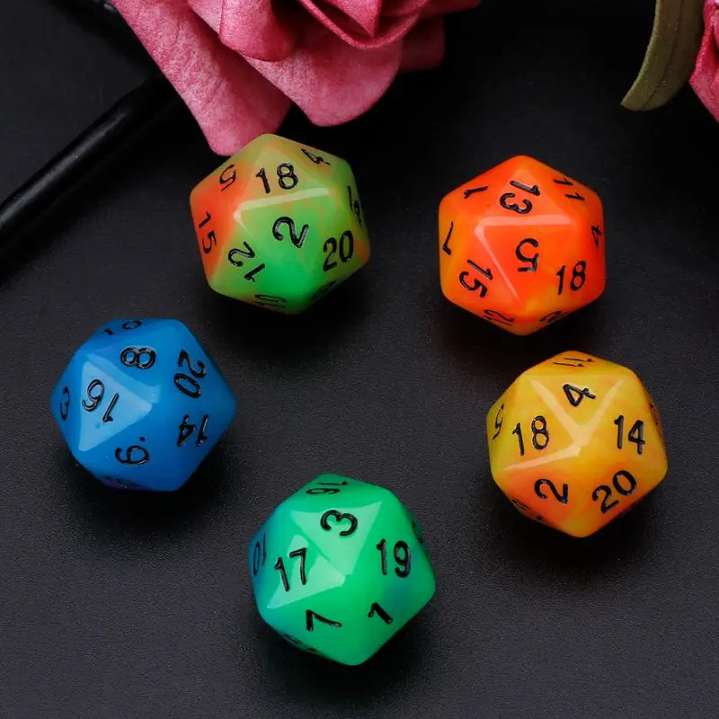 Luminous Polyhedral Sided Dice D4 D6 D8 D10 D12 D20 Set For Dungeons & Dragon D&D RPG Poly Game 7pcs/set