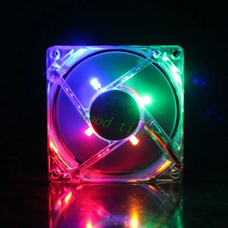 Светодиодный вентилятор Gdstime 80 мм цветной светодиодный 80x25 4 Pin 2 провода 1 шт.|led fan