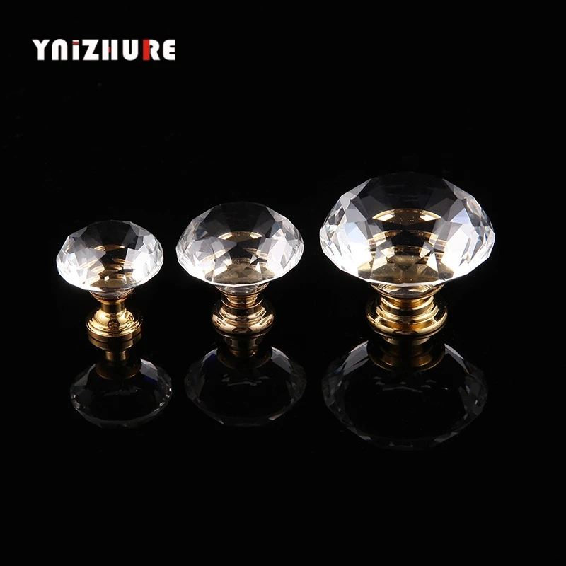 YNIZHURE 10 قطعة الماس والزجاج والكريستال المقابض دولاب التأثيرات مقابض أدراج المطبخ مقابض للخزانة الحديثة نمط الأثاث التأثيرات