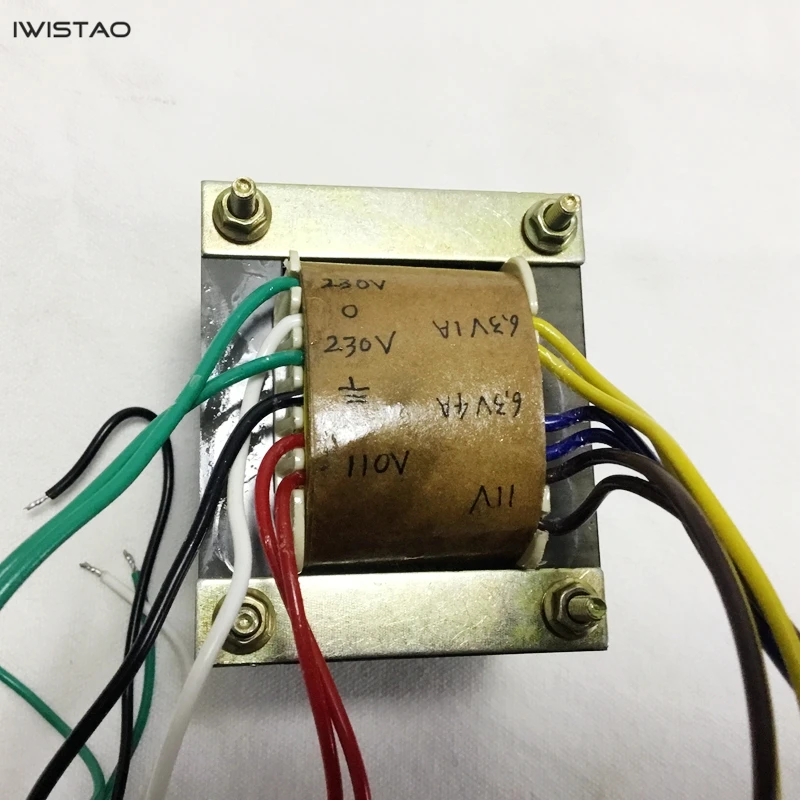 IWISTAO Мощность трансформатор EI для трубки FM радио WVTR-FM09 Выход 230V-0-230V 6,3 v 11V Вход AC110/220/240 Hi-Fi аудио "сделай сам"