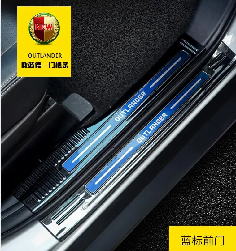 Для Mitsubishi Outlander 2013- Автомобильный задний бампер протектор порога багажника протектора Накладка/порог автомобиля аксессуары