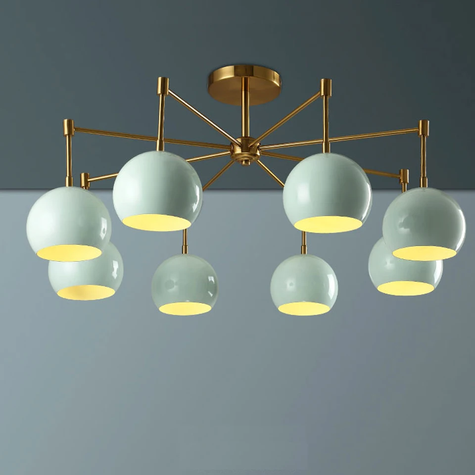 

led 27 Nordic Iron Green Apples LED Lamp.LED Light.Ceiling Lights.LED Ceiling Light.Ceiling Lamp For Foyer Bedroom Dinning Room
