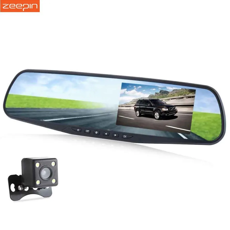 

Full HD Dual Lens Car DVR Mirror Camera Video Recorder Blue Rear-view With Rear view Camera Registrar Dash Cam Camcorder RH-A20