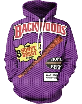 

Backwoods Honey Berry Blunts Hoodies Unisex Man Sweatshirt Funny Food 3D Print Hoody Plus Size Long Sleeve Tracksuit