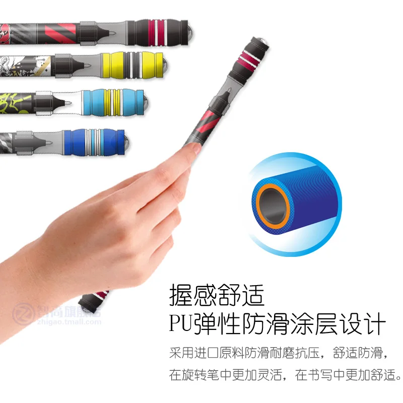 Non Slip Pen Coated Spinning Ballpoint Gaming Rolling Rotating New NEW Play CL 
