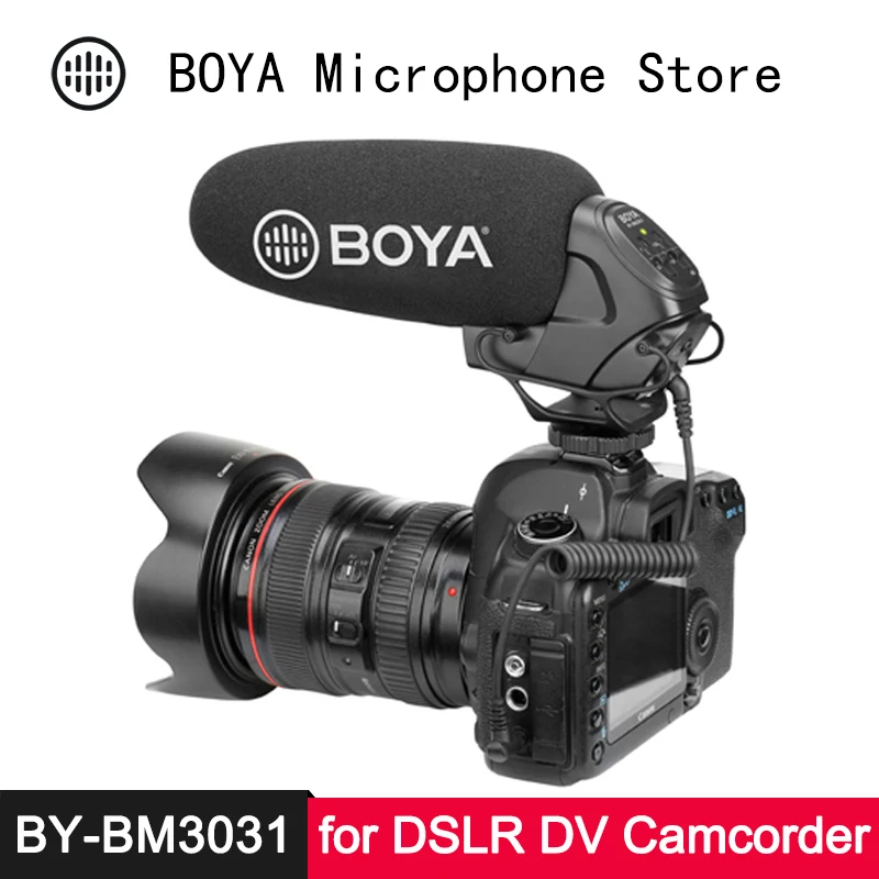 

BOYA BY-BM3031 On-Camera Shotgun Microphone for Canon EOS Nikon Pentax Panasonic DSLR Video Camera Camcorder Audio Recorder Mic