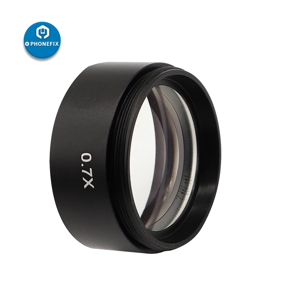 

PHONEFIX Diameter 4.7 inch 0.5X 2.0X Microscope Auxiliary Objective Lens WD 30MM 165MM Assisted Objects Lens Auxiliary