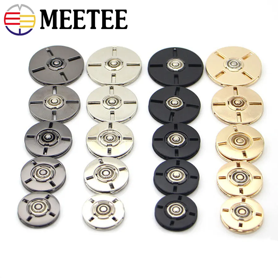 10sets Meetee 10 28mm Metal Snap Buttons for Female Coat Bag Invisible