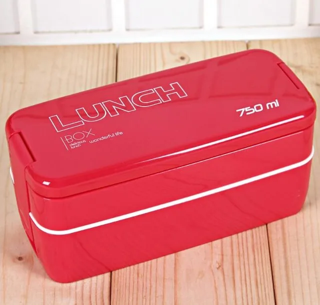 750 мл двухслойный портативный микроволновый Ланч бокс Bento коробки конфетных
