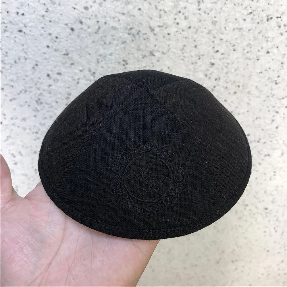 

LINEN KIPOT, KIPPOT, KIPPAH CAPS, YARMULKES, CIPA, WEDDING JEWISH CAPS