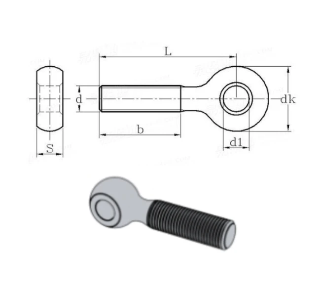 10-20pcs/lot DIN444 Stainless steel eye bolt M5/M6/M8/M10*25/30/35/40/45/50-150 swing bolts screws Movable Joint bolt Ring screw