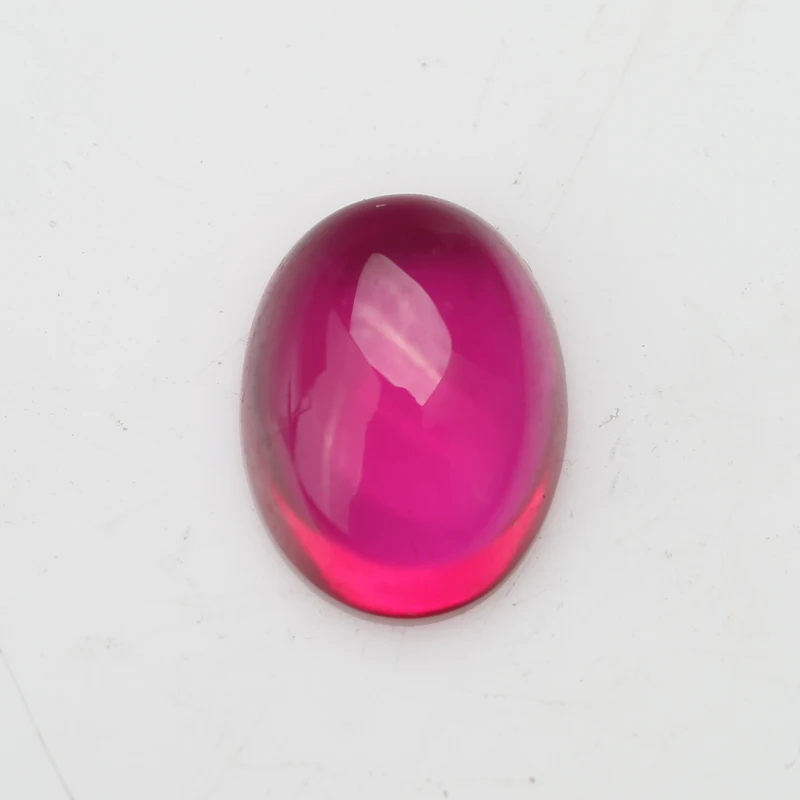 

50PCS 3x5~13x18mm Oval Shape Cabochon Loose Stone Red stone synthetic corundum stone for jewelry 5# color Machine Cut