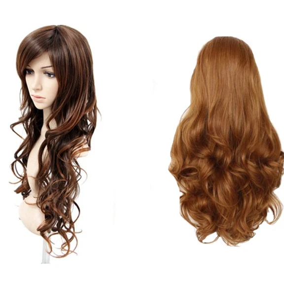 Long Wavy Curly Fashion Hair Wigs & Easy to Wash and Care For