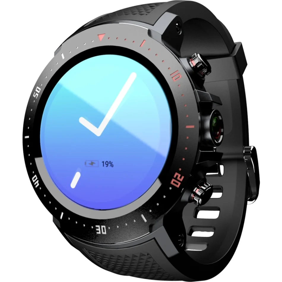 LOKMAT LK04 4G LTE умные часы для мужчин телефон smartwatch gps часы Nano SIM WiFi BT4.0 IP67 Водонепроницаемый сердечный ритм для Android iOS Новинка - Цвет: Черный