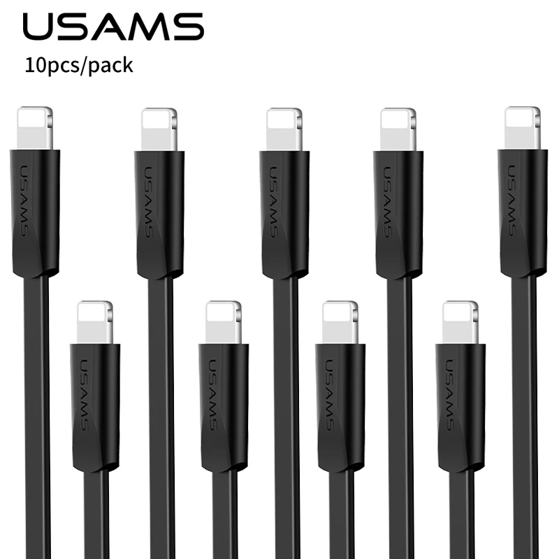 10 шт./лот USAMS оригинальный USB кабель для iPhone телефон 2A синхронизации данных