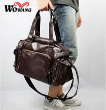 2016 Men Shoulder Crossbody bag PU Leather Multifunctional Male Luggage Travel Bag Large Capacity Men’s Leather Handbags