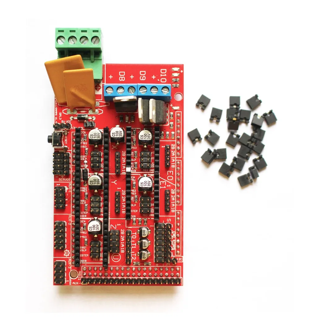 Mega 2560 R3 для arduino 1 шт. контроллер RAMPS 4 модуль шагового драйвера A4988 5 комплект 3D