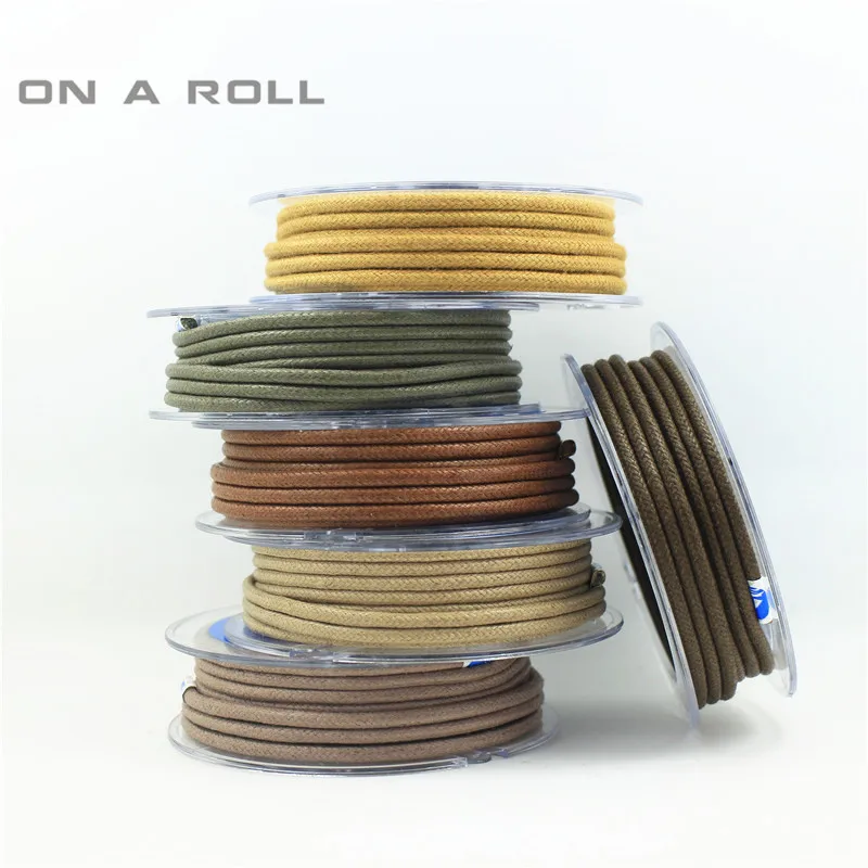 

3MM Wax cord Restore ancient ways jewelry diy manual material accessories cotton rope 2meters/piece 14 color