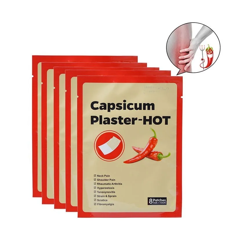 

8pcs/pack Peper Patches Muscle Strain Joint Pain Relief Paste Stickers Neck Back Shoulder Knee Pain Old People T0201SHD