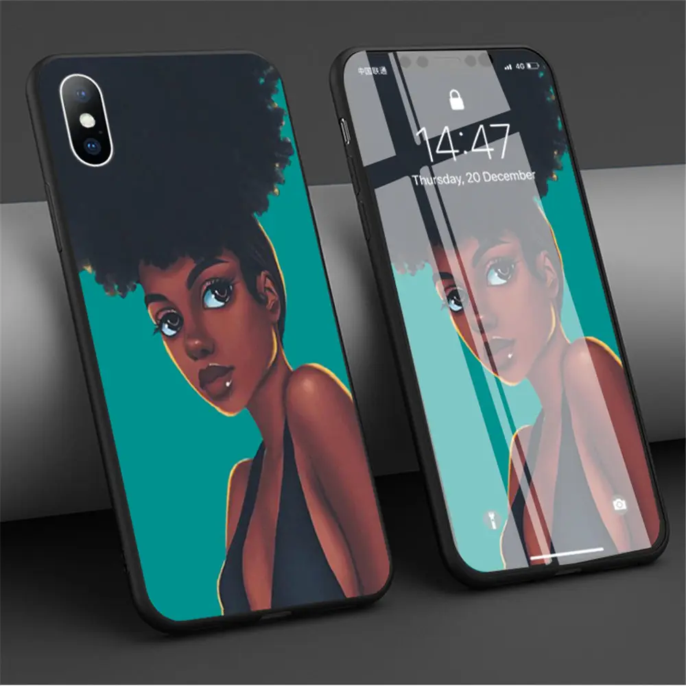 Ottwn Black beauty Girl Hair силиконовый чехол для телефона для iPhone 11 Pro 6 6S 7 8 Plus XR XS Max 5 SE Мягкий чехол из ТПУ для iPhone X