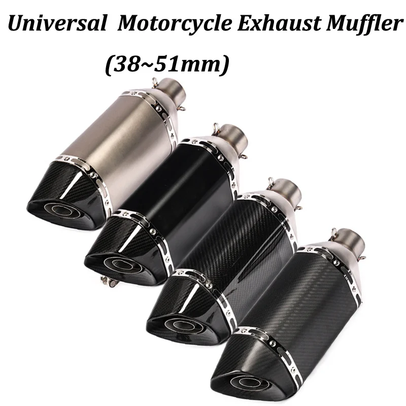 

Carbon fiber stainless steel Motorcycle Exhaust Muffler Escape Modified With AK Logo For Motorbike For FZ6N FZ6 FZ400 XJR400