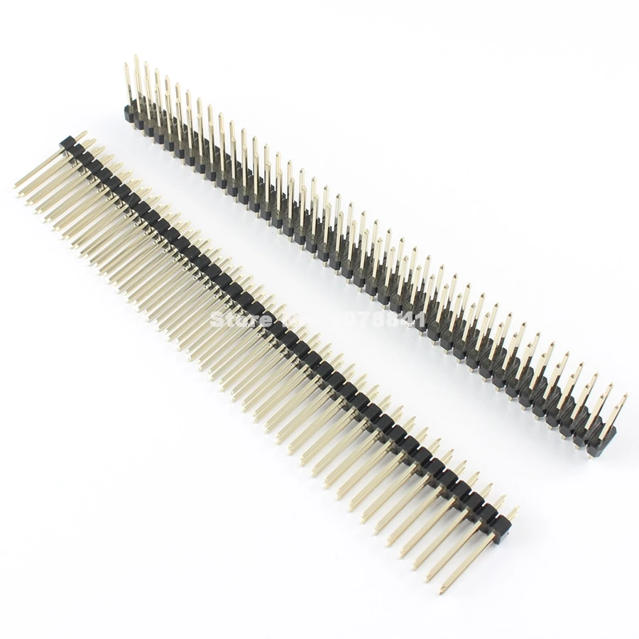 

100 Pcs Per Lot 2.54mm 2x40 Pin Male Double Row Straight Pin Header Strip Pin Length 17mm