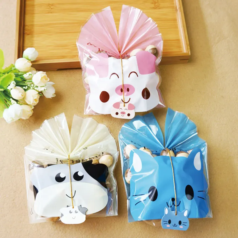 

50Pcs/set Cute Pig Animal Candy Bag Cookie Gift Box Pouch Party Wedding Decorations Kids Birthday Party Supplies 24*14cm