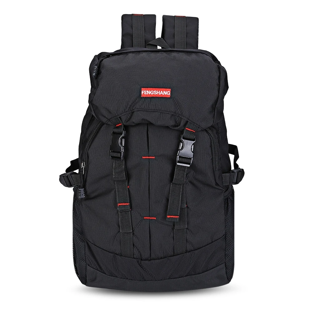 40L нейлоновый уличный спортивный рюкзак, водонепроницаемый мужской женский походный рюкзак для путешествий, походный рюкзак для кемпинга, охоты, рюкзак для рыбалки - Цвет: BLACK