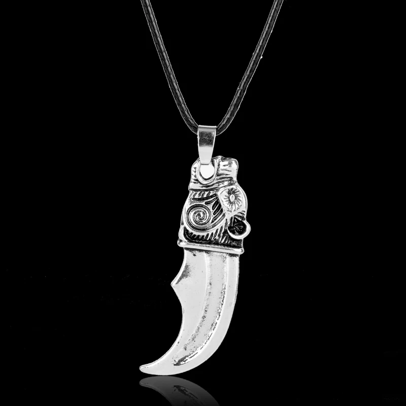 

MQCHUN Viking Bear Claw Antique Silver Color Pendant With Leather Necklace Viking Nordic Talisman Statement Necklace 2017 New