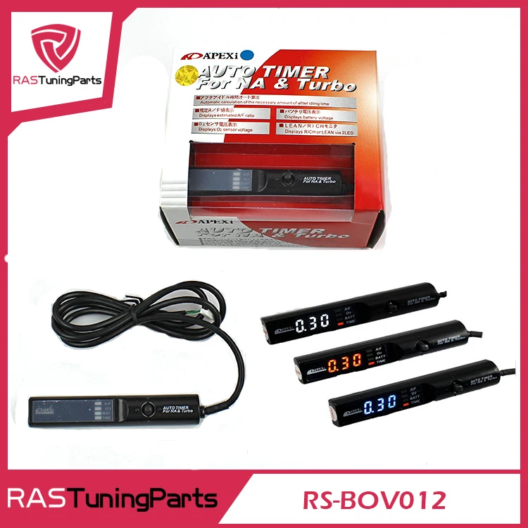 Universal APEXI Turbo Timers Original Color Box for NA & Turbo Control Led Digital Display Red White Blue Light RS-BOV012