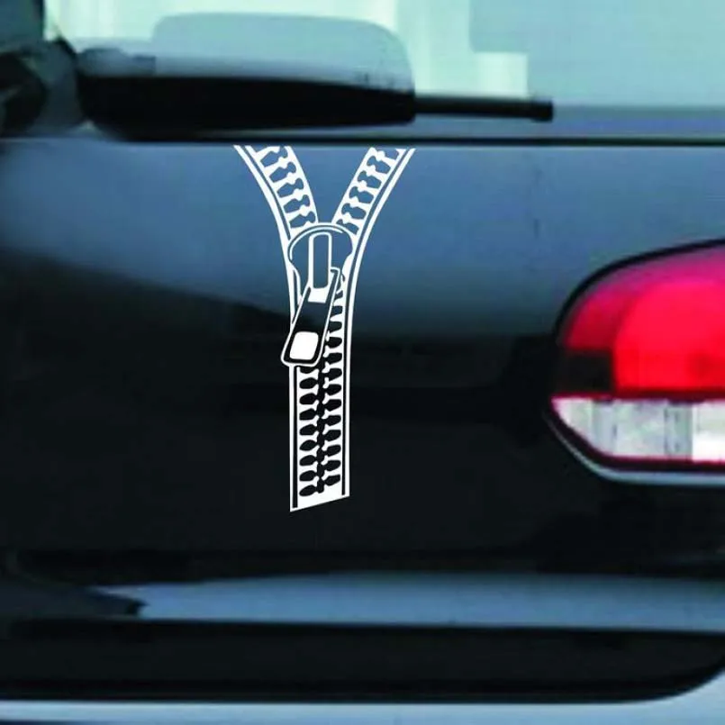 

Car Sticker Creative Zipper Car Stickers Rear Decals Decoration Accessories Fastener